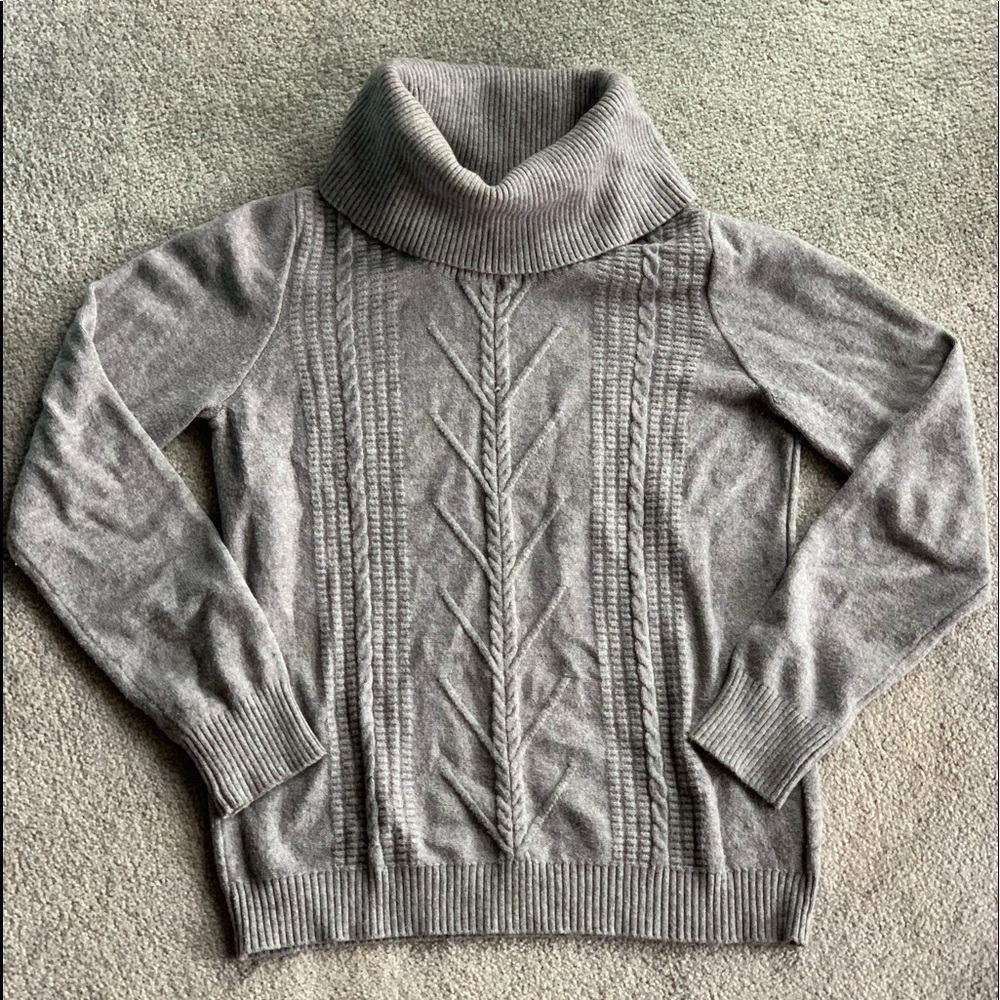 Gray Turtleneck Sweater